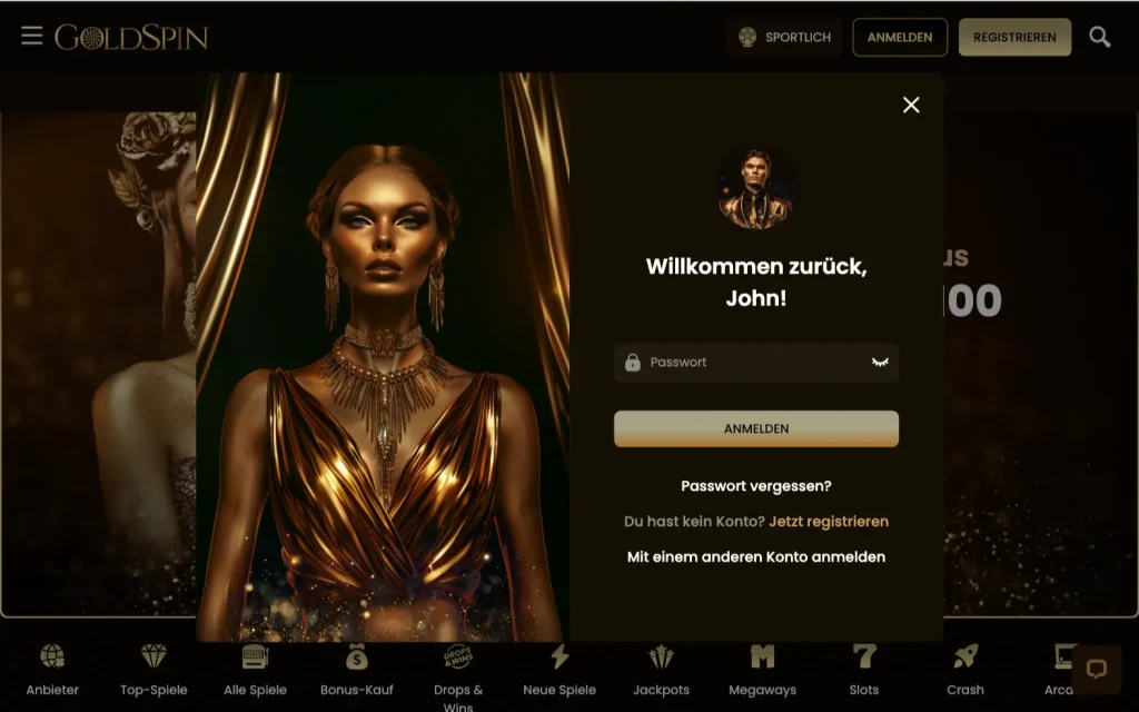 GoldSpin Login